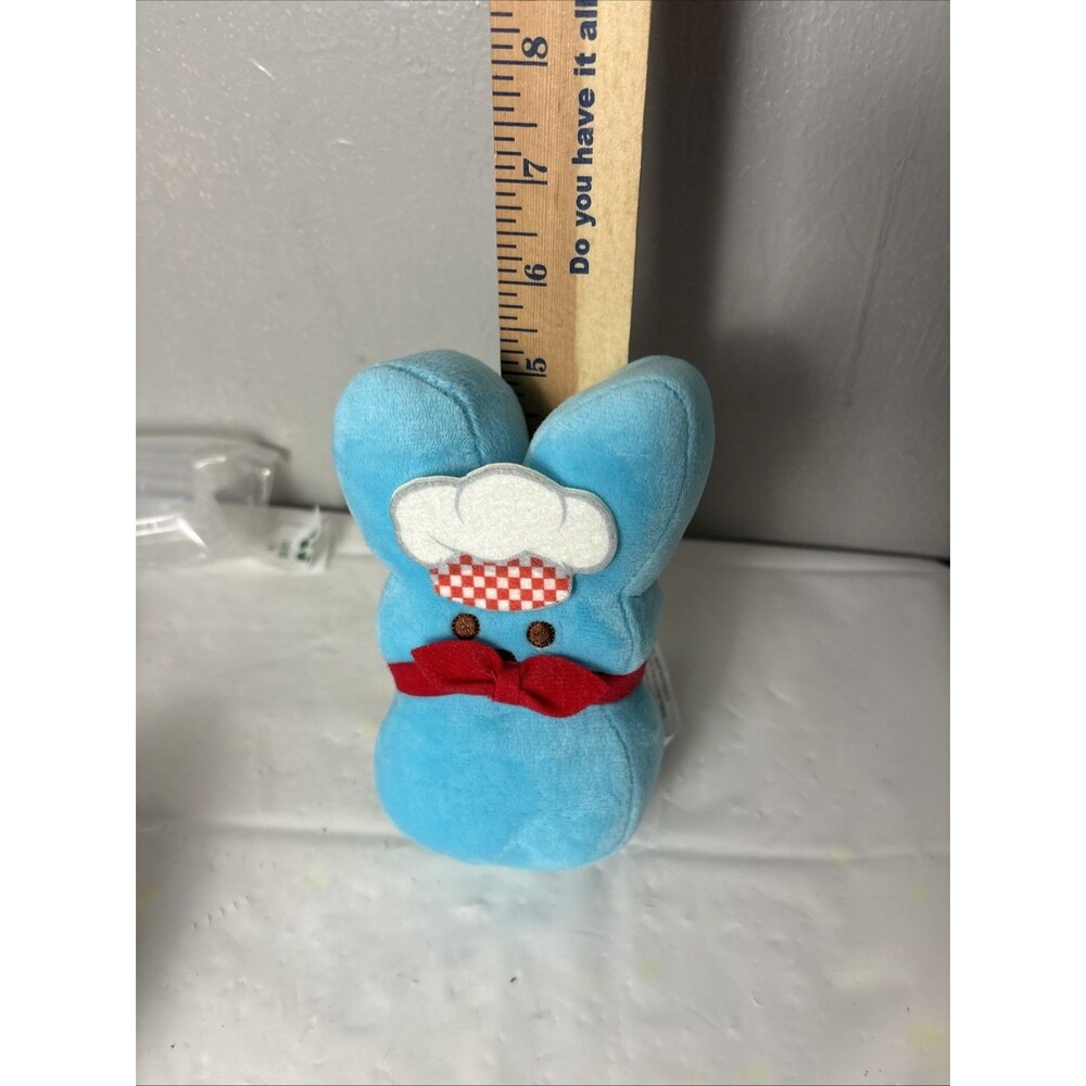 Peeps Blue Bunny Chef Edition Plush 6" - Picture 6 of 6